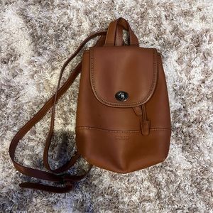 Brown backpack purse